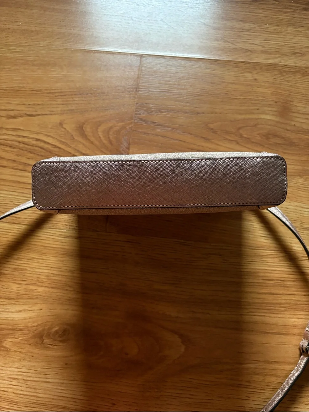 Kate Spade Rose Gold Glitter Fabric Crossbody Purse Bag